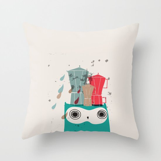 Owl Aloud Throw Pillow