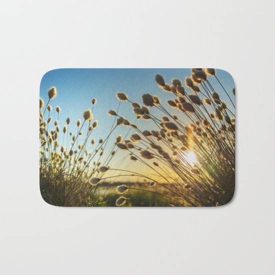 Cotton grass from the high moorland Bath Mat