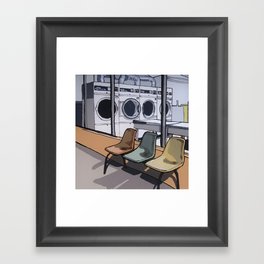 Coin Laundry Framed Art Print