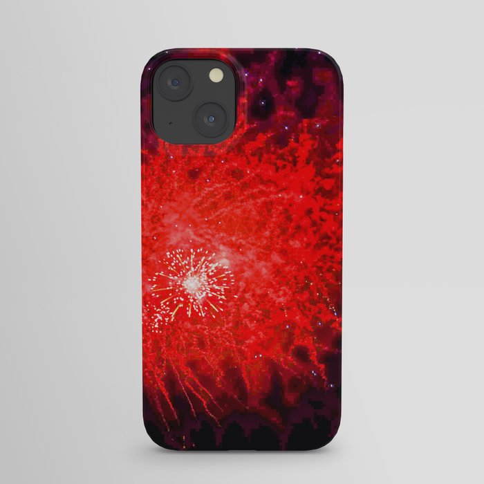 Fireworks Red Abstract iPhone Case