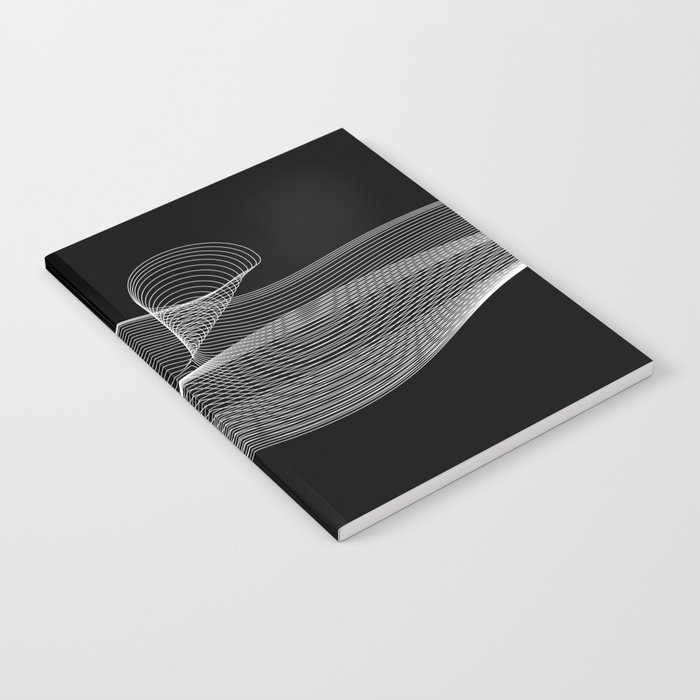 Line Waves DIGITAL SWIRL Notebook
