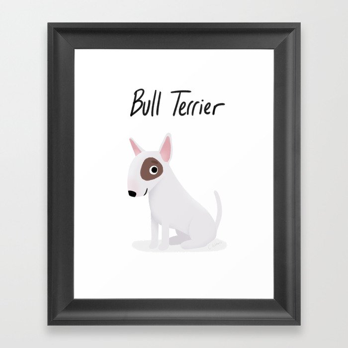 Bull Terrier - Cute Dog Series Framed Art Print
