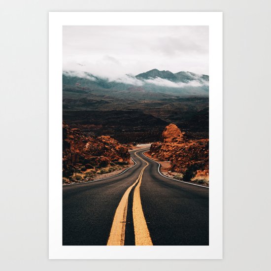 Road to Valley of Fire Art Print