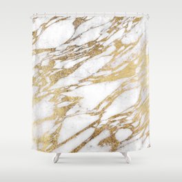 Gold Marble Shower Curtains For Any, Blue And Gold Marble Shower Curtain