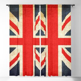 Vintage Union Jack British Flag Blackout Curtain