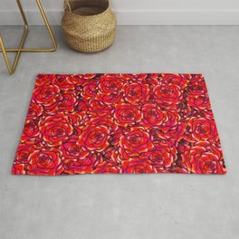 Red Rose Area & Throw Rug