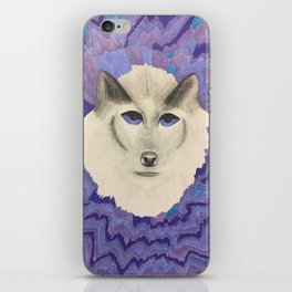 Wolf with Purple eyes iPhone Skin
