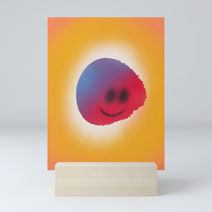 Blob smiley the sun Mini Art Print