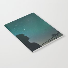 Night Sky Meteor Aurora Notebook
