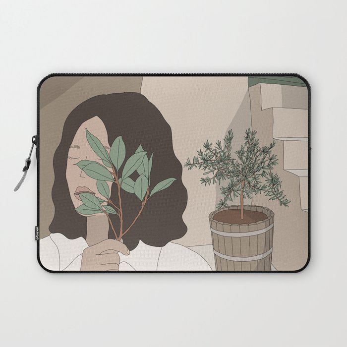 Woman with an olive branch Laptop Sleeve