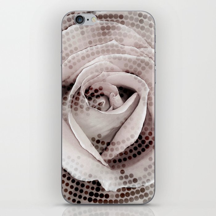 Faded pink cyber rose iPhone Skin