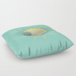 Sun Wave Aqua  Floor Pillow