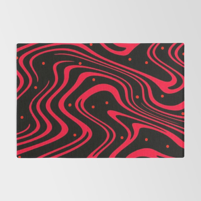 gift Plateau væv Red and Black PewDiePie Waves Rug by TOPASfashion | Society6