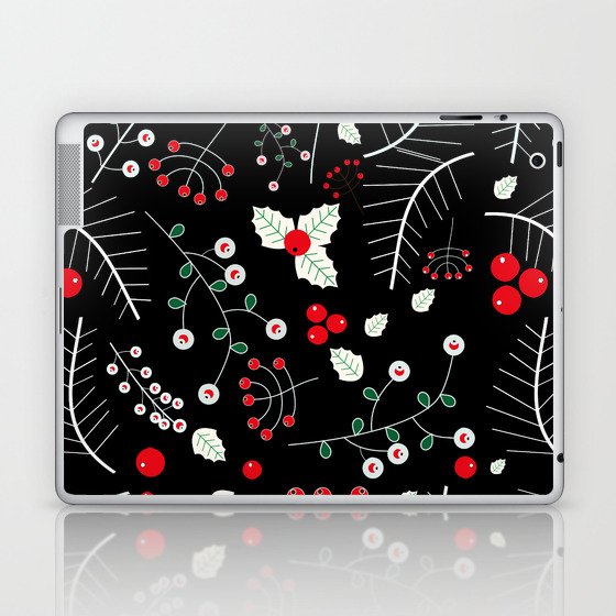 mistletoe black Laptop & iPad Skin