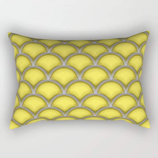 Large scallops in buttercup yellow Rectangular Pillow
