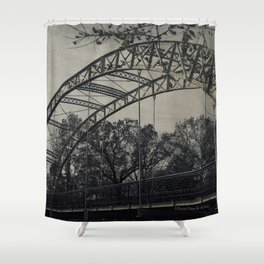 Rustic Steel Bridge Architectural Industrial A173 Shower Curtain