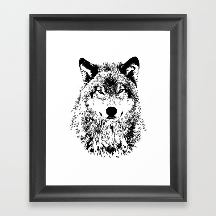 Wolf Eyes Framed Art Print