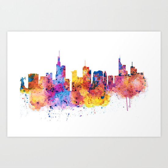 Frankfurt Skyline Art Print