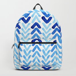 Blue Watercolour Arrows Backpack