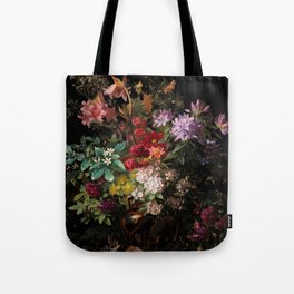 Midnight flowers painting Tote Bag
