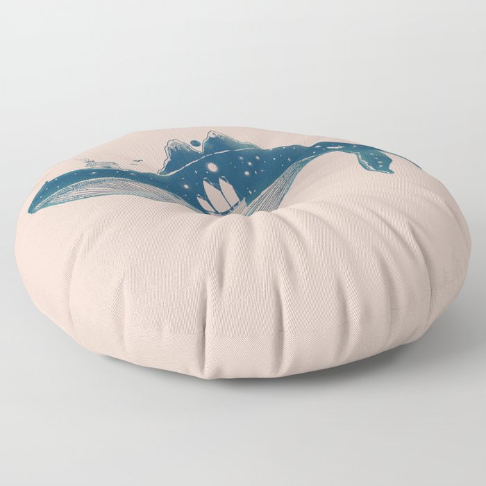 Home (A Whale from Home) Floor Pillow