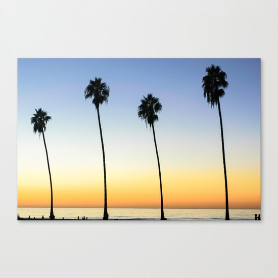 Palm Tree Sunset Canvas Print