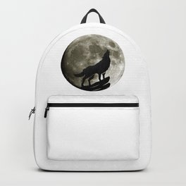 Howling Wolf Midnight Full Moon Wildlife Nature Animal Gift Backpack