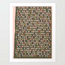 Harlequin Seeds Art Print | Abstract, Mixed Media, Pattern, Illustration 