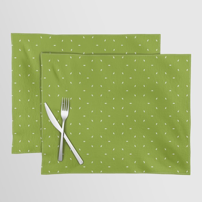 Green And White subtle pattern Placemat