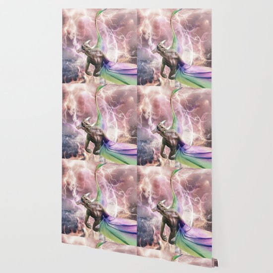 Fire Rainbow Dragon In Galaxy Wallpaper By Randomgalaxy Society6