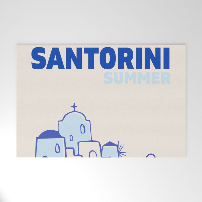 Santorini Summer Welcome Mat