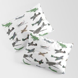 Multiple WW2 Airplanes Pillow Sham