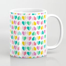 Large Pastel Love Hearts Coffee Mug | Graphicdesign, Valenine, Pastelsweethearts, Sweetheart, Pinkhearts, Aquahearts, Pastelsweetheart, Curated, Lovehearts, Greenhearts 