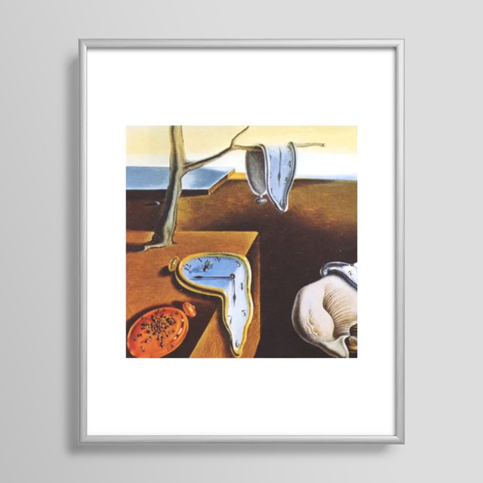 Dali Melting Clock Digital Painting Framed Art Print by