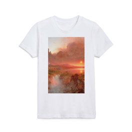 Frederic Edwin Church - Eruption at Cotopaxi - Hudson River School Oil Painting Kids T Shirt