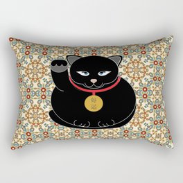 Lucky Black Cat Rectangular Pillow