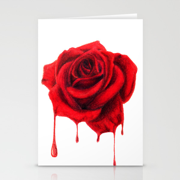 Painting The Roses Red Stationery Cards By Hazedesign Society6