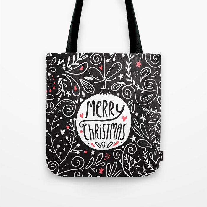 Merry Christmas doodles Tote Bag