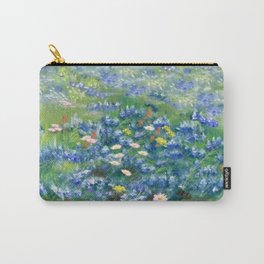 Spring Flowers in Texas Carry-All Pouch | Painting, Landscape, Nature 
