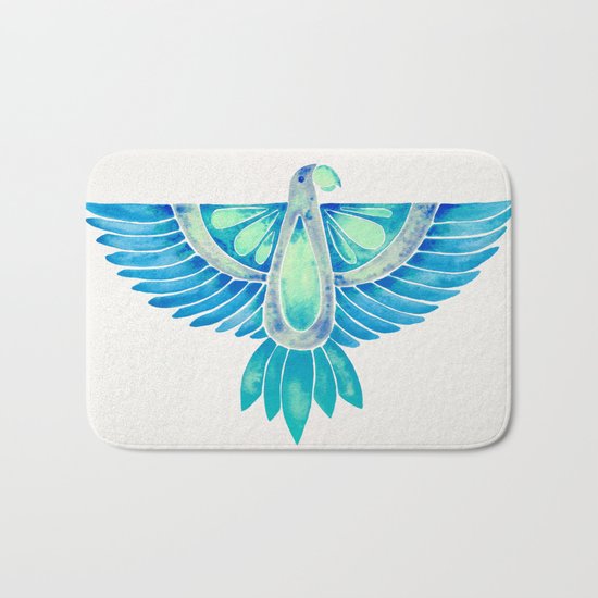 Parrot – Blue Ombré Bath Mat