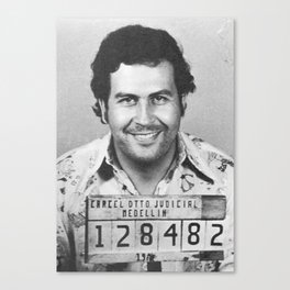 Pablo Escobar Mugshot Canvas Print