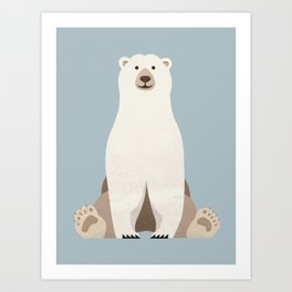 Whimsy Polar Bear Art Print