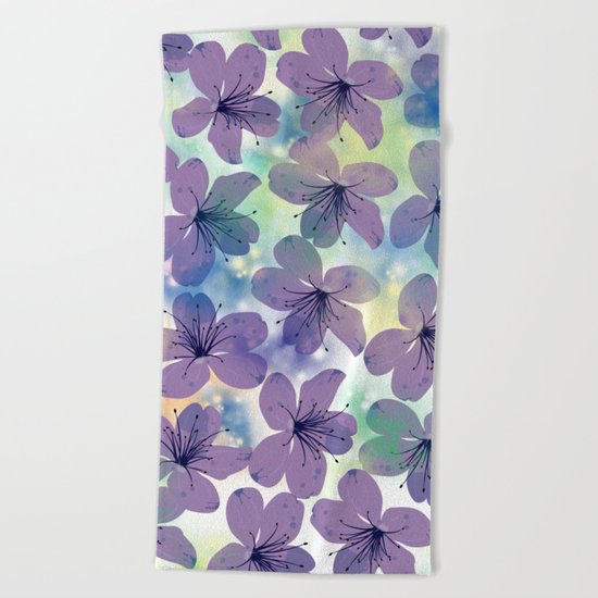 Floral Pattern #4 Beach Towel