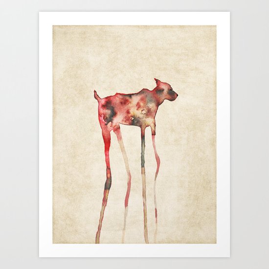 old sighthound Art Print