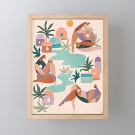 Women of the oasis Framed Mini Art Print