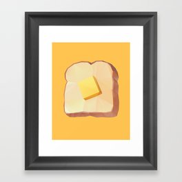 Toast with Butter polygon art Framed Art Print
