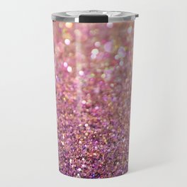 Mauve Iridescent Glitter Travel Mug