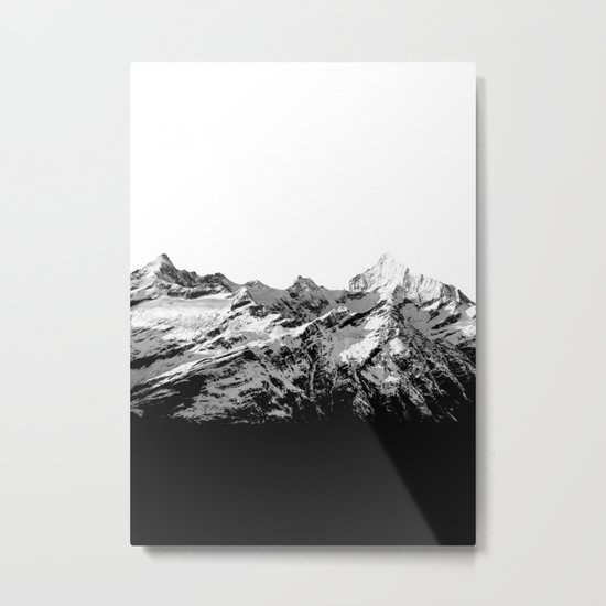Mountain(black and white) Metal Print