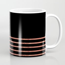 Black and Copper Stripes Coffee Mug