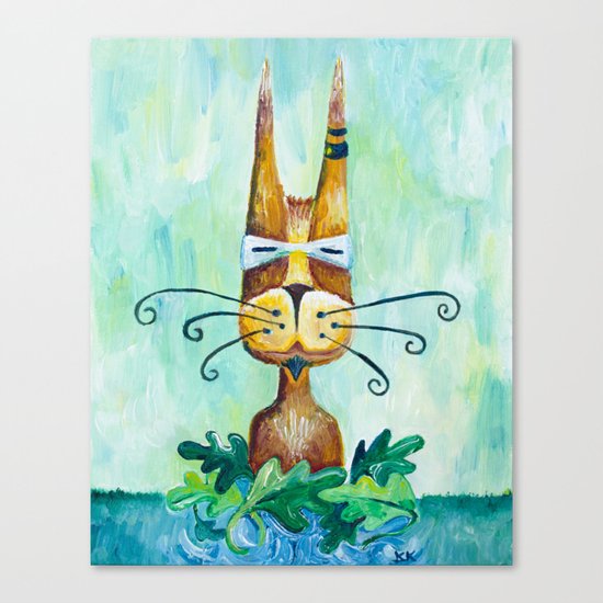 Roofus Whiskers The Cat Canvas Print
